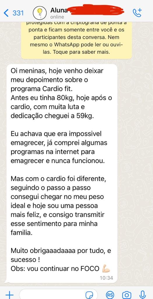 Depoimento de aluna